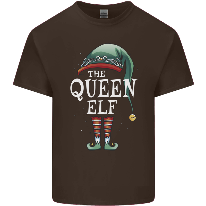 The Queen Elf Funny Christmas Xmas Mens Cotton T-Shirt Tee Top Dark Chocolate