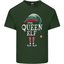 The Queen Elf Funny Christmas Xmas Mens Cotton T-Shirt Tee Top Forest Green