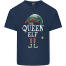 The Queen Elf Funny Christmas Xmas Mens Cotton T-Shirt Tee Top Navy Blue