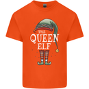 The Queen Elf Funny Christmas Xmas Mens Cotton T-Shirt Tee Top Orange