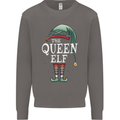 The Queen Elf Funny Christmas Xmas Mens Sweatshirt Jumper Charcoal