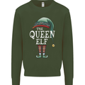 The Queen Elf Funny Christmas Xmas Mens Sweatshirt Jumper Forest Green