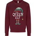 The Queen Elf Funny Christmas Xmas Mens Sweatshirt Jumper Maroon