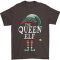 The Queen Elf Funny Christmas Xmas Mens T-Shirt 100% Cotton Dark Chocolate