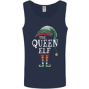 The Queen Elf Funny Christmas Xmas Mens Vest Tank Top Navy Blue