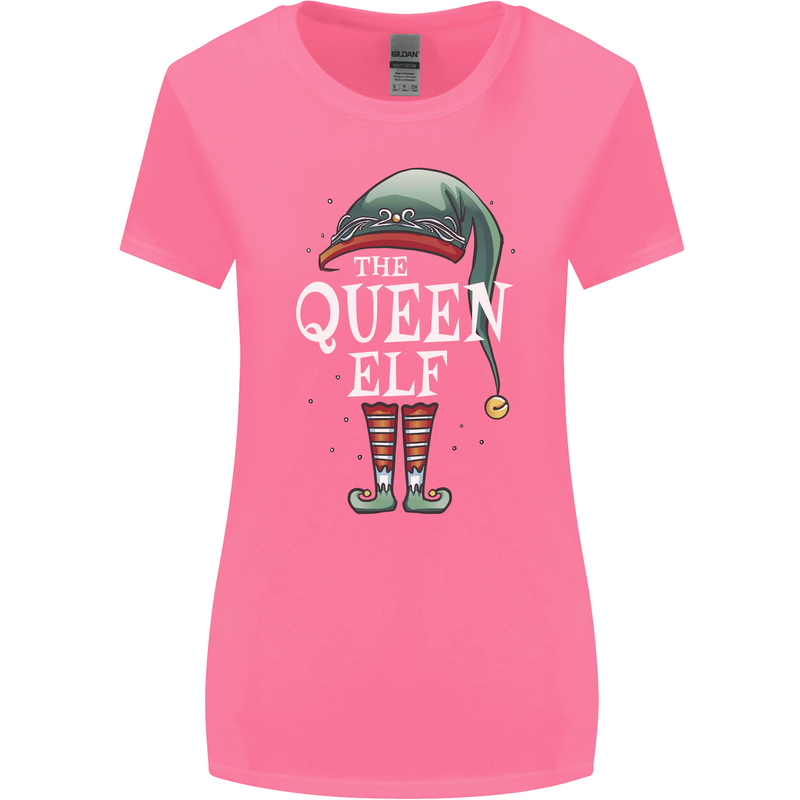 The Queen Elf Funny Christmas Xmas Womens Wider Cut T-Shirt Azalea