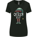 The Queen Elf Funny Christmas Xmas Womens Wider Cut T-Shirt Black