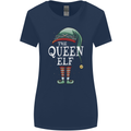 The Queen Elf Funny Christmas Xmas Womens Wider Cut T-Shirt Navy Blue