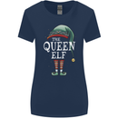The Queen Elf Funny Christmas Xmas Womens Wider Cut T-Shirt Navy Blue