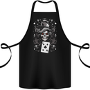 The Queen of Clubs Skull Cotton Apron 100% Organic Black