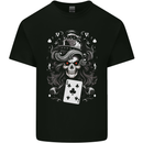 The Queen of Clubs Skull Kids T-Shirt Childrens Black