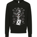 The Queen of Clubs Skull Mens Sweatshirt Jumper Black