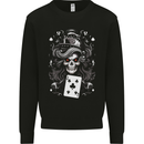 The Queen of Clubs Skull Mens Sweatshirt Jumper Black