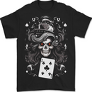 The Queen of Clubs Skull Mens T-Shirt 100% Cotton BLACK