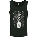 The Queen of Clubs Skull Mens Vest Tank Top Black