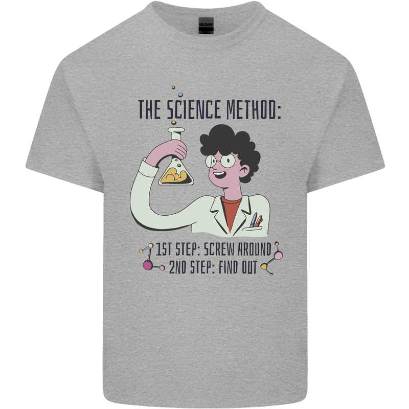 The Science Method Funny Chemistry Geek Kids T-Shirt Childrens Sports Grey