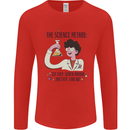 The Science Method Funny Chemistry Geek Mens Long Sleeve T-Shirt Red