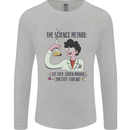 The Science Method Funny Chemistry Geek Mens Long Sleeve T-Shirt Sports Grey