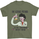 The Science Method Funny Chemistry Geek Mens T-Shirt 100% Cotton Military Green