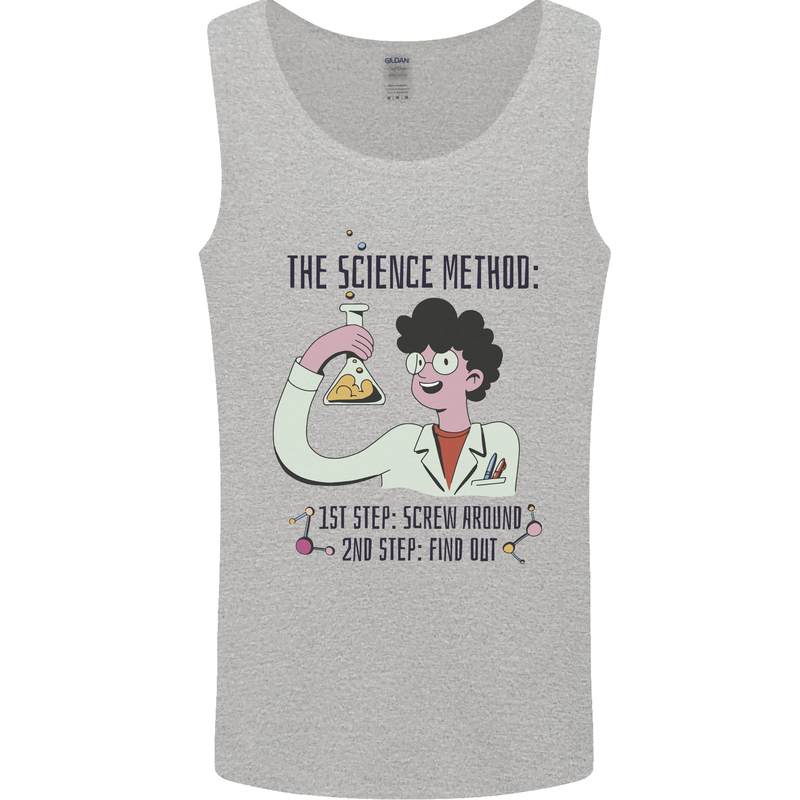 The Science Method Funny Chemistry Geek Mens Vest Tank Top Sports Grey