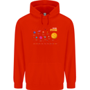 The Solar System Space Planets Universe Childrens Kids Hoodie Bright Red