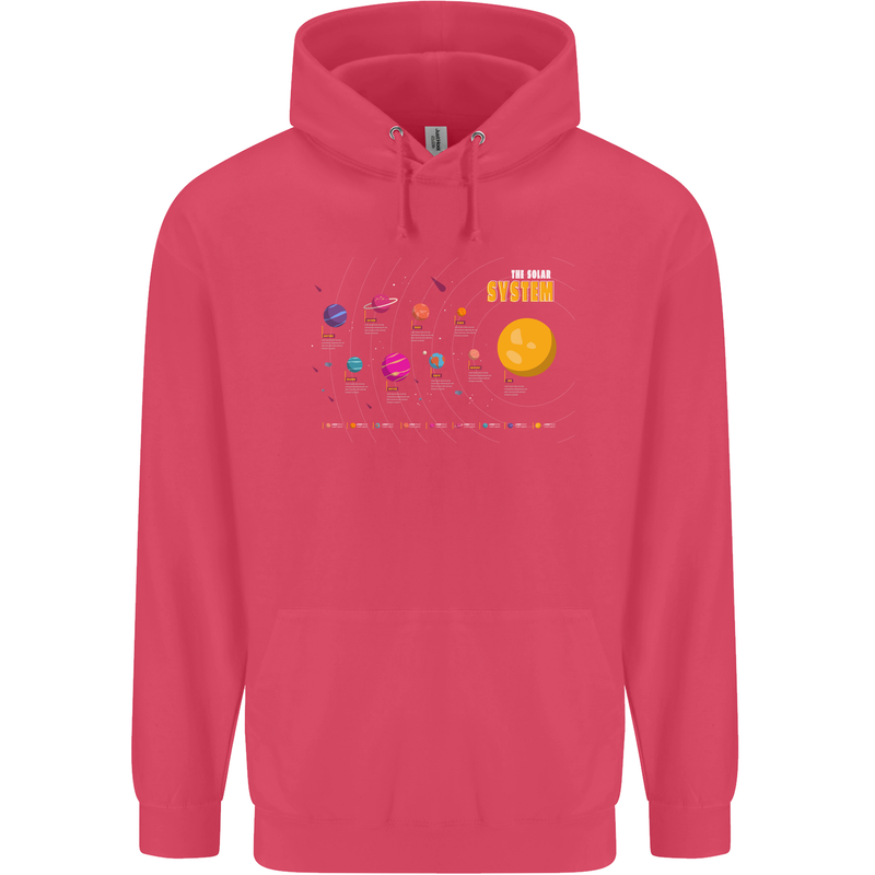 The Solar System Space Planets Universe Childrens Kids Hoodie Heliconia