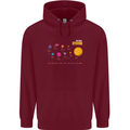 The Solar System Space Planets Universe Childrens Kids Hoodie Maroon