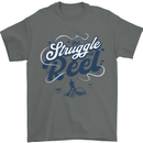 The Struggle is Real Fishing Fisherman Funny Mens T-Shirt 100% Cotton Charcoal