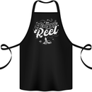 The Struggle is Real Funny Fisherman Fishing Cotton Apron 100% Organic Black