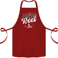 The Struggle is Real Funny Fisherman Fishing Cotton Apron 100% Organic Maroon