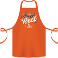 The Struggle is Real Funny Fisherman Fishing Cotton Apron 100% Organic Orange
