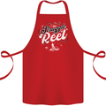 The Struggle is Real Funny Fisherman Fishing Cotton Apron 100% Organic Red