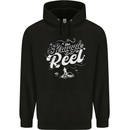 The Struggle is Real Funny Fisherman Fishing Mens 80% Cotton Hoodie Black