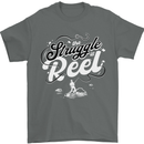 The Struggle is Real Funny Fisherman Fishing Mens T-Shirt 100% Cotton Charcoal