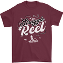 The Struggle is Real Funny Fisherman Fishing Mens T-Shirt 100% Cotton Maroon