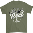 The Struggle is Real Funny Fisherman Fishing Mens T-Shirt 100% Cotton Military Green