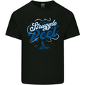 The Struggle is Real Funny Fishing Fisherman Mens Cotton T-Shirt Tee Top Black