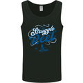 The Struggle is Real Funny Fishing Fisherman Mens Vest Tank Top Black