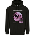 The Surface of the Moon Infogram Mens 80% Cotton Hoodie Black