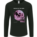 The Surface of the Moon Infogram Mens Long Sleeve T-Shirt Black