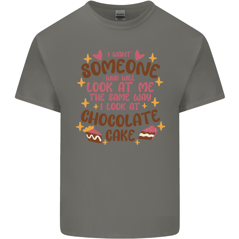The Way I Look at Cake Funny Valentines Day Kids T-Shirt Childrens Charcoal