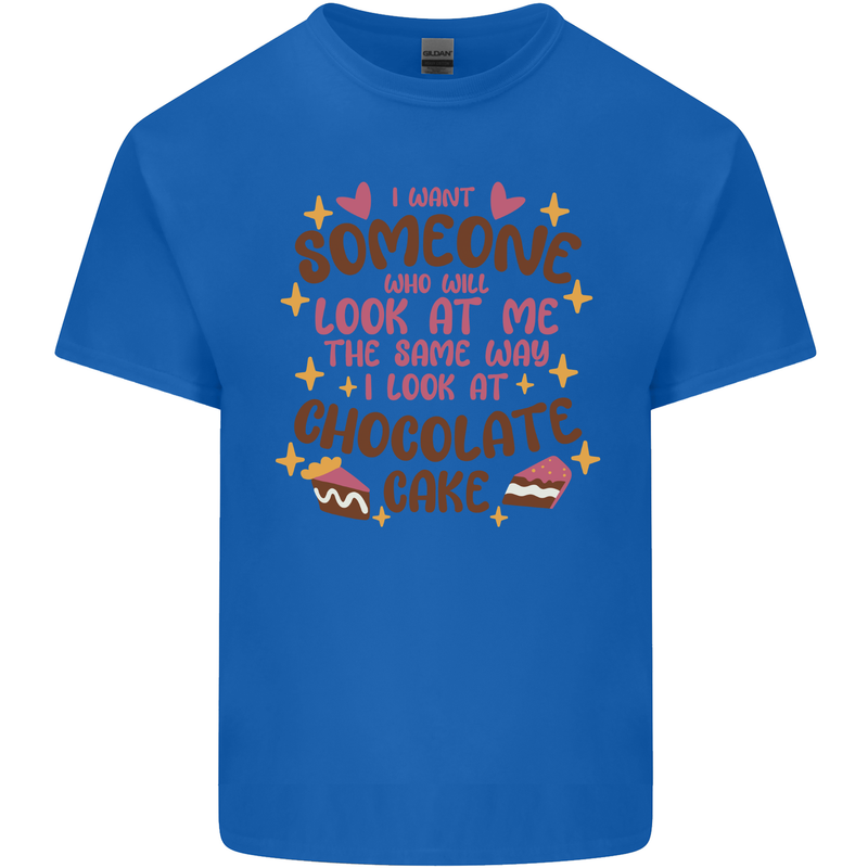 The Way I Look at Cake Funny Valentines Day Kids T-Shirt Childrens Royal Blue