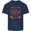 The Way I Look at Cake Funny Valentines Day Mens Cotton T-Shirt Tee Top Navy Blue
