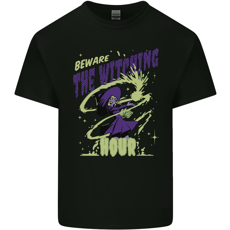 The Witching Hour Funny Halloween Kids T-Shirt Childrens Black