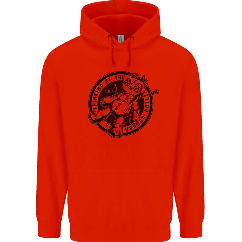 Thinking of You Voodoo Doll Childrens Kids Hoodie Bright Red