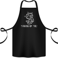 Thinking of You Voodoo Doll Goth Gothic Cotton Apron 100% Organic Black