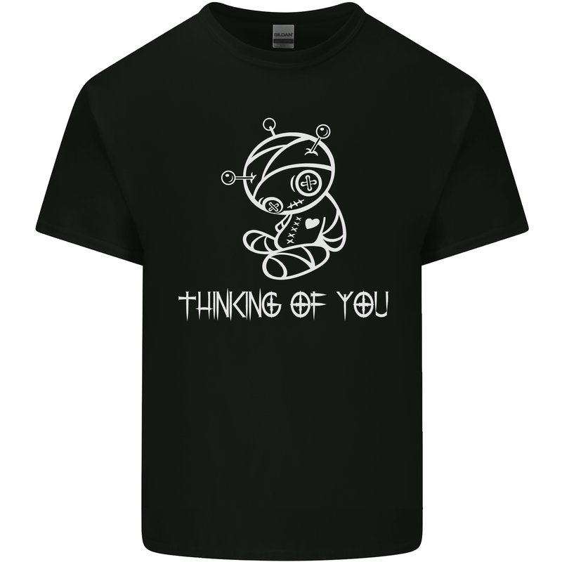 Thinking of You Voodoo Doll Goth Gothic Mens Cotton T-Shirt Tee Top Black