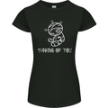 Thinking of You Voodoo Doll Goth Gothic Womens Petite Cut T-Shirt Black