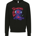 Thinking of You Voodoo Doll Halloween Black Magic Mens Sweatshirt Jumper Black
