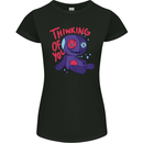 Thinking of You Voodoo Doll Halloween Black Magic Womens Petite Cut T-Shirt Black